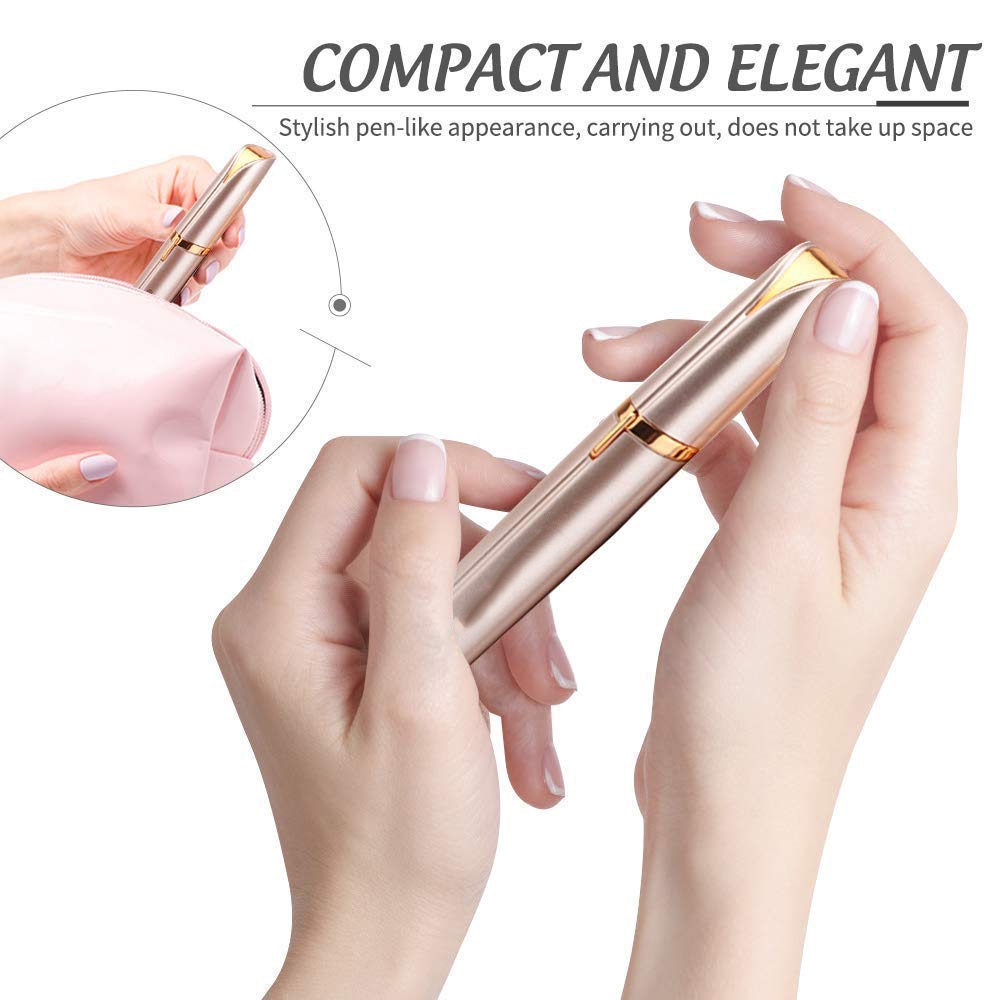 Electric Eyebrow Trimmer Women Mini Eyebrow Shaver Instant Painless Face Brows Hair Remover Epilator Portable Razors