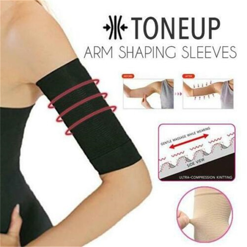 1Pair Slimming Compression Arm Shaper Slimming Arm Belt Helps Tone Shape Upper Arms Sleeve Shape Taping Massage For Women J#29