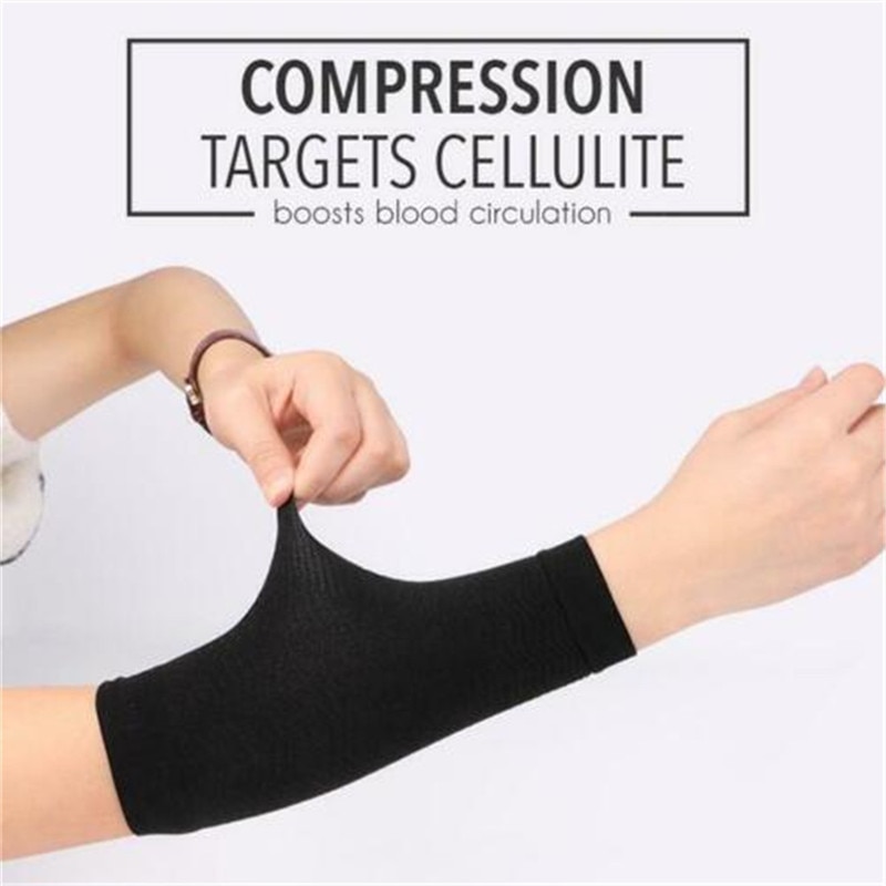 1Pair Slimming Compression Arm Shaper Slimming Arm Belt Helps Tone Shape Upper Arms Sleeve Shape Taping Massage For Women J#29