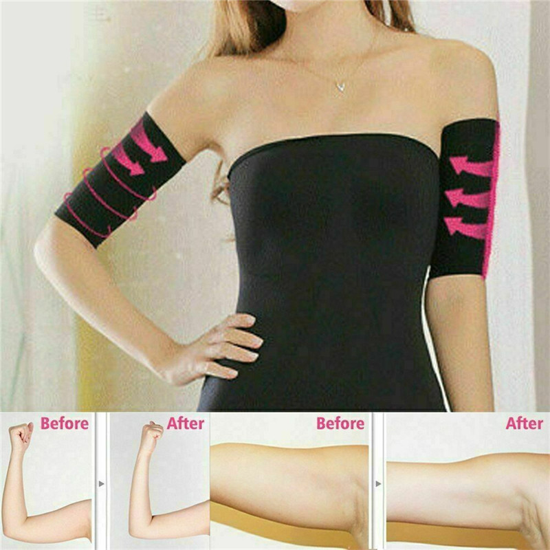 1Pair Slimming Compression Arm Shaper Slimming Arm Belt Helps Tone Shape Upper Arms Sleeve Shape Taping Massage For Women J#29