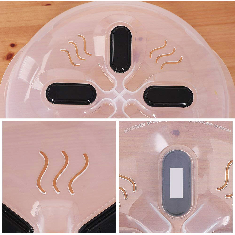 Magnet Food safety Splatter Guard Microwave Hover Anti-Sputtering Cover With Steam Vents Magnetic Splatter Lid Heat Resistant