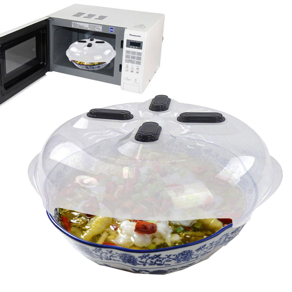 Magnet Food safety Splatter Guard Microwave Hover Anti-Sputtering Cover With Steam Vents Magnetic Splatter Lid Heat Resistant