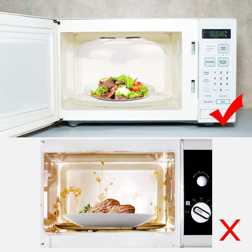 Magnet Food safety Splatter Guard Microwave Hover Anti-Sputtering Cover With Steam Vents Magnetic Splatter Lid Heat Resistant