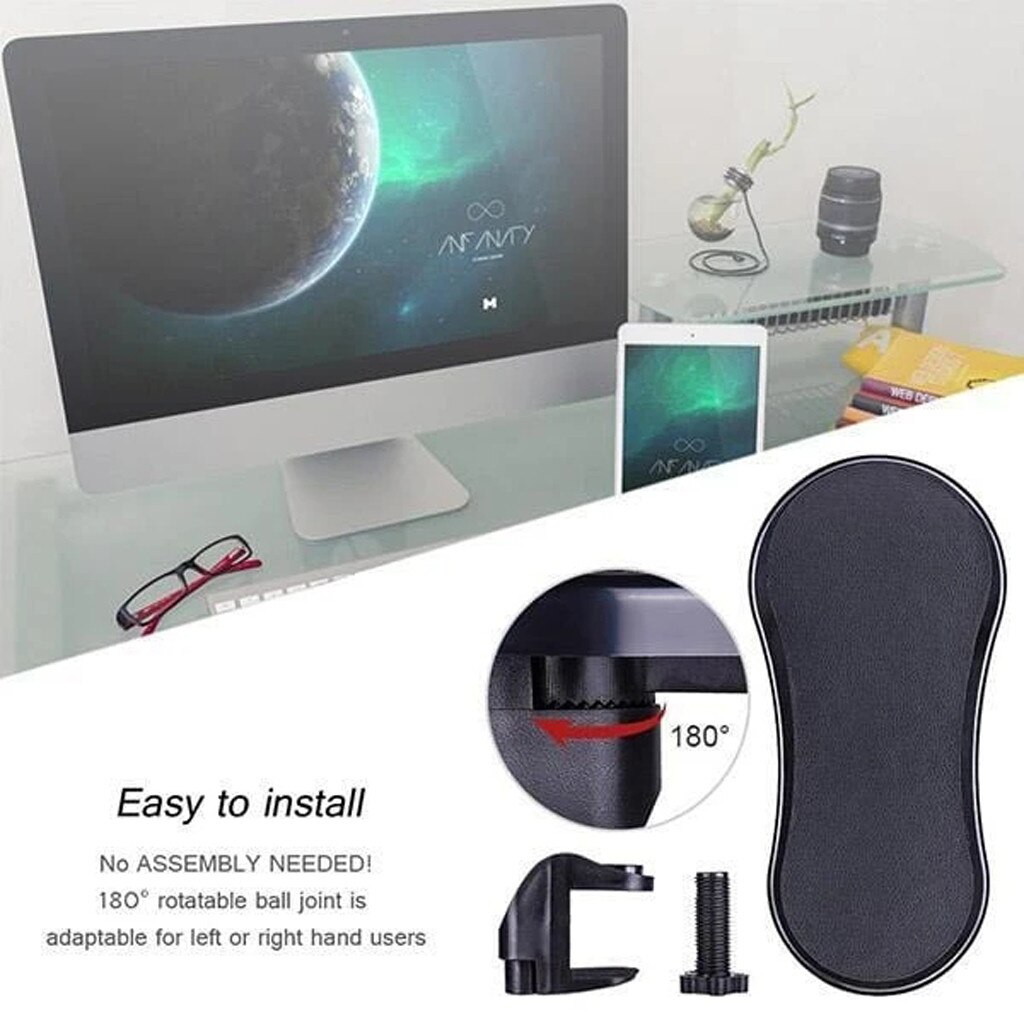 Attachable Armrest Pad Desk Computer Table Arm Support Mouse Pads Arm Wrist Rests Chair Extender Hand Shoulder Protect Mousepad