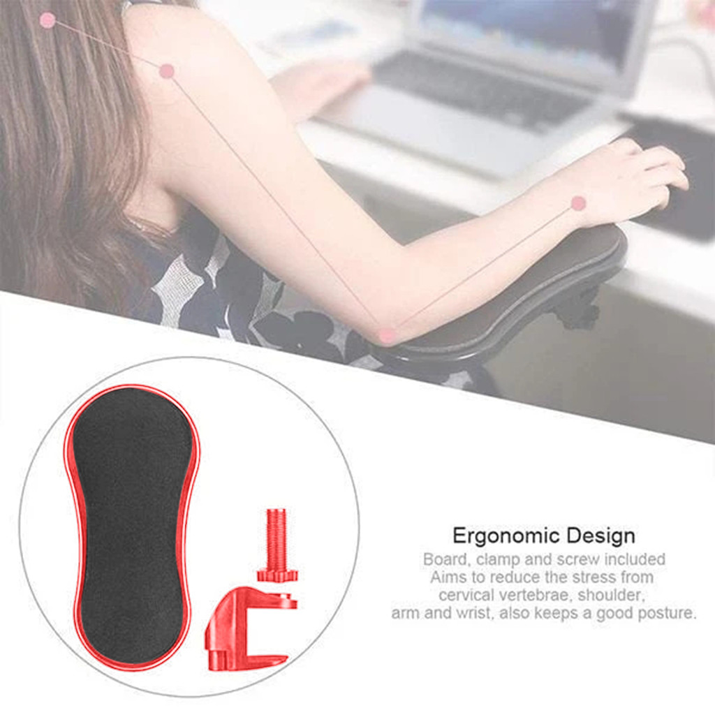 Attachable Armrest Pad Desk Computer Table Arm Support Mouse Pads Arm Wrist Rests Chair Extender Hand Shoulder Protect Mousepad