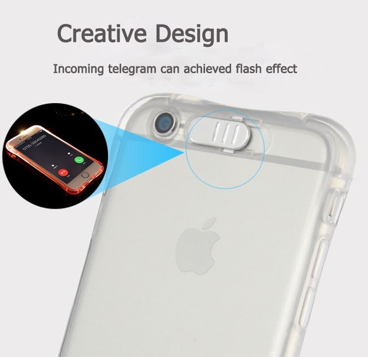 LED Transparent Luminous TPU Case for iPhone