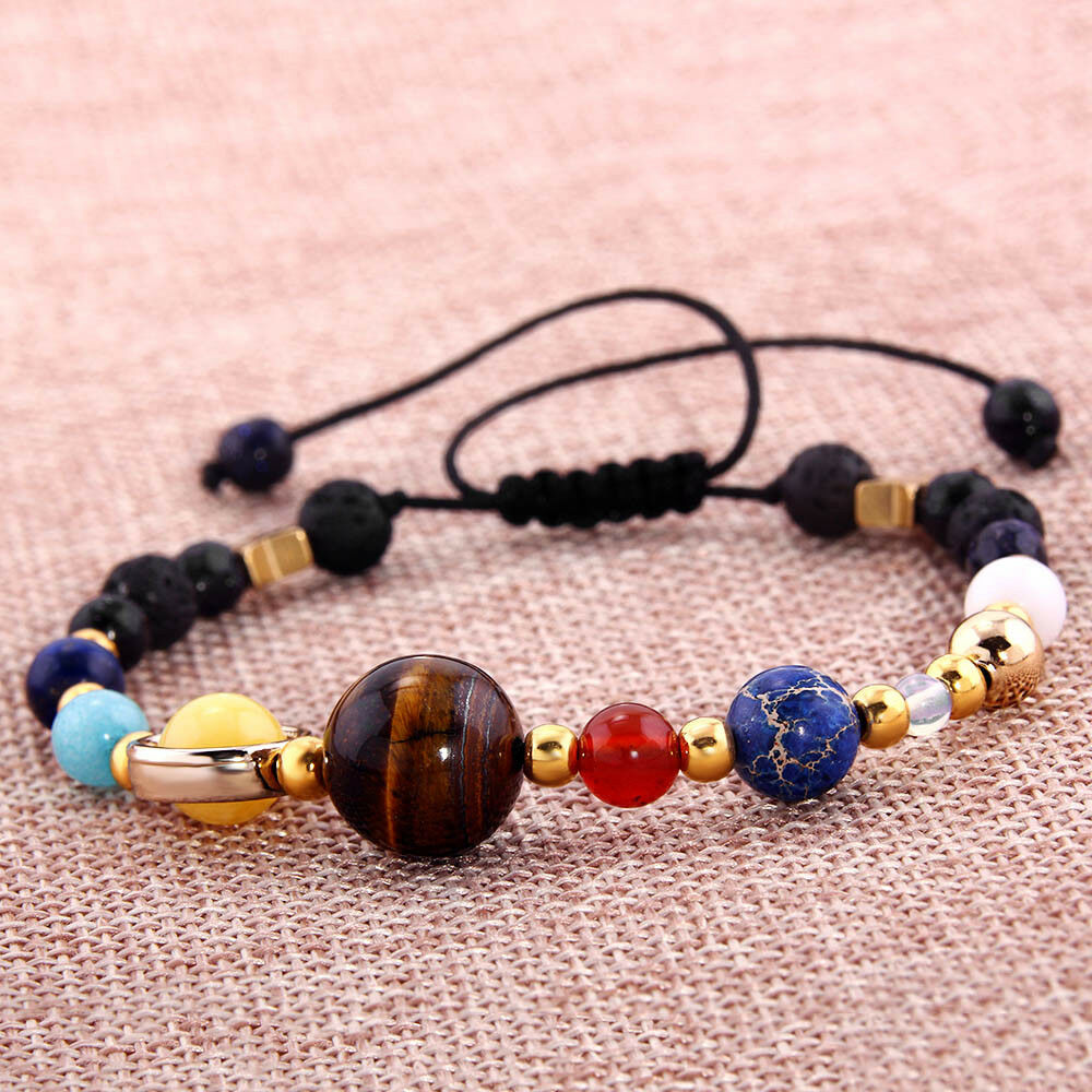 Universe Galaxy The Eight Planets In Solar System Guardian Star Bracelet Charm Bracelet Jewelry Lucky Gift