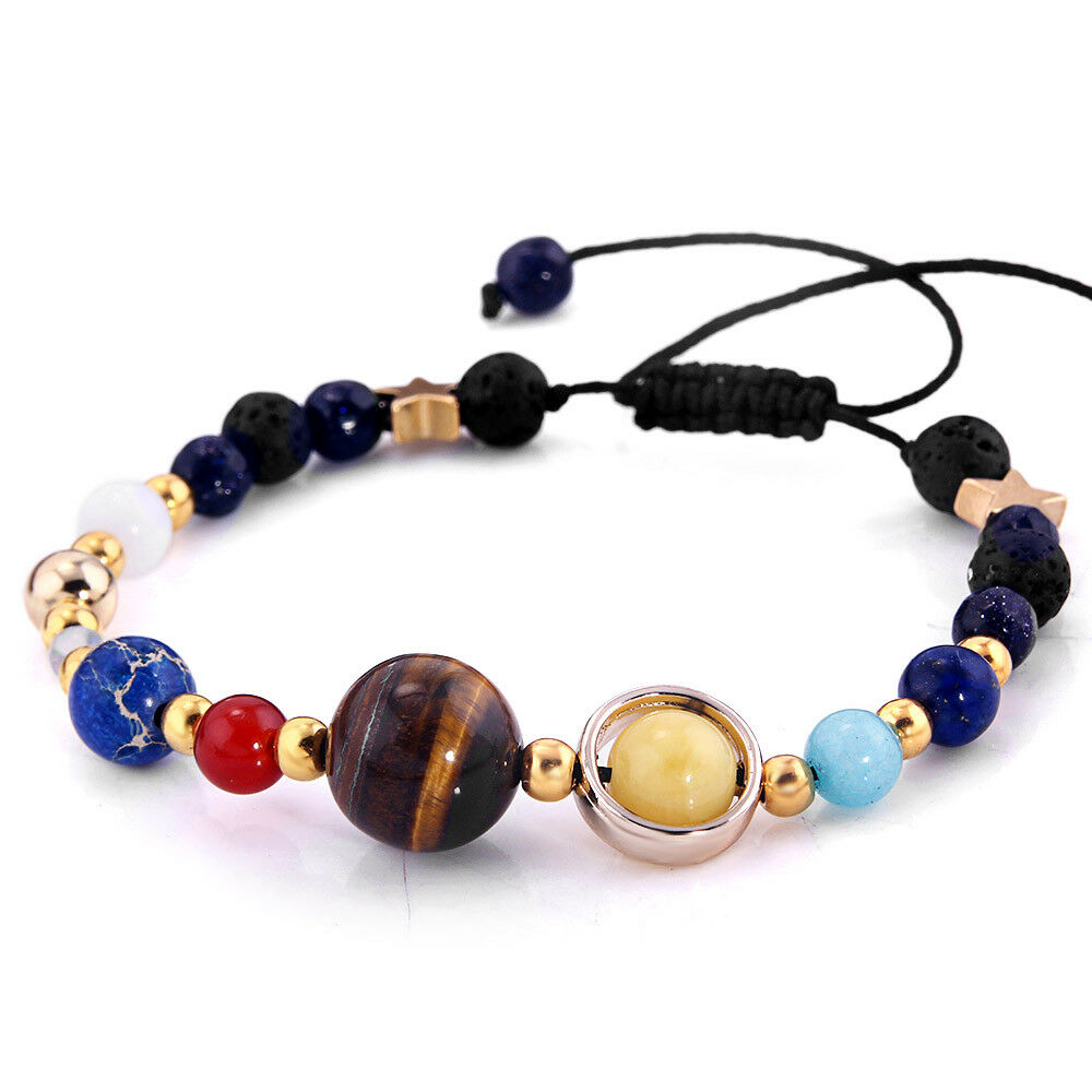 Universe Galaxy The Eight Planets In Solar System Guardian Star Bracelet Charm Bracelet Jewelry Lucky Gift