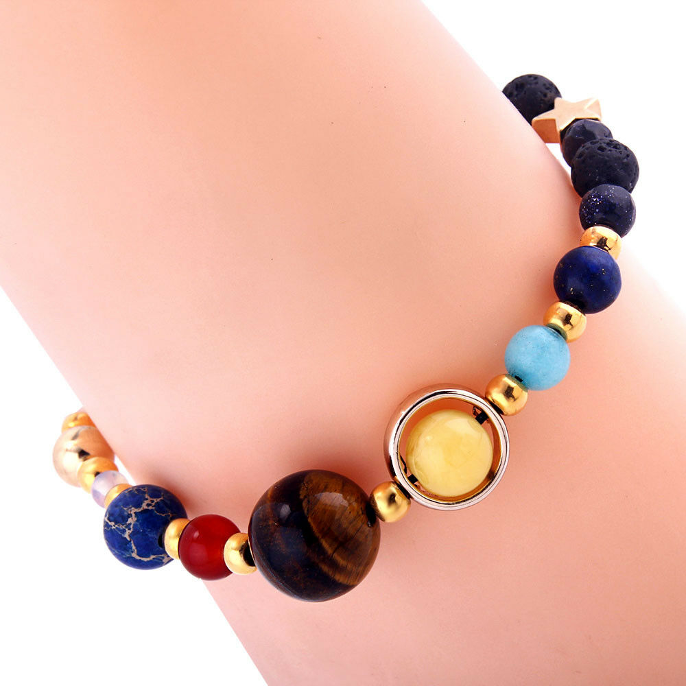 Universe Galaxy The Eight Planets In Solar System Guardian Star Bracelet Charm Bracelet Jewelry Lucky Gift