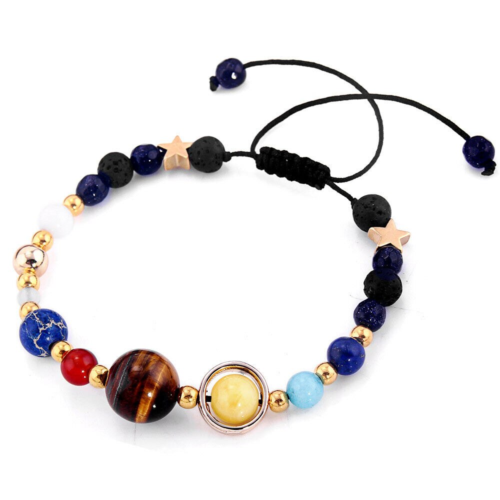 Universe Galaxy The Eight Planets In Solar System Guardian Star Bracelet Charm Bracelet Jewelry Lucky Gift