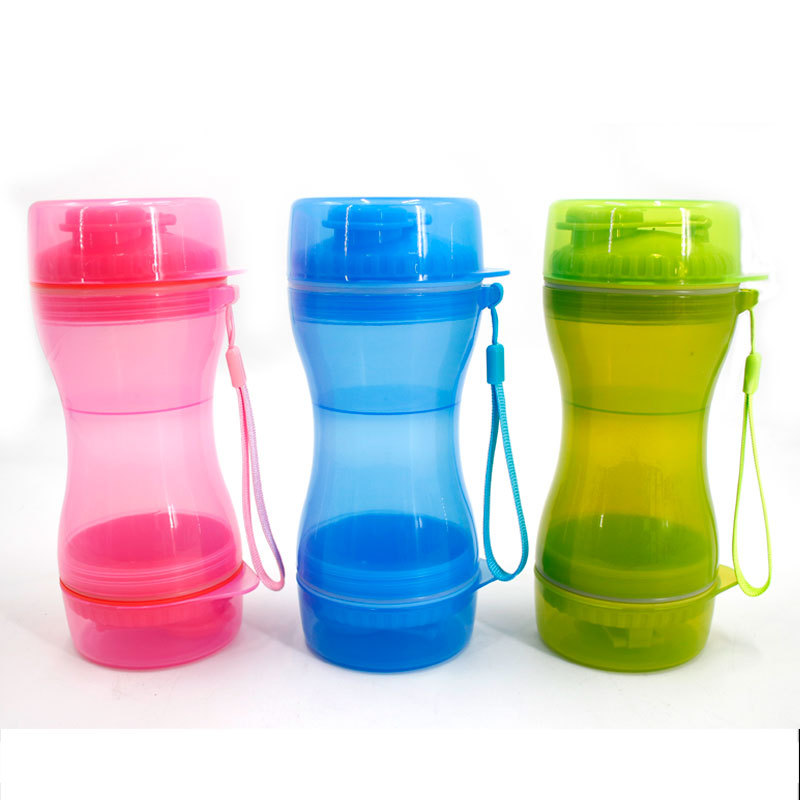 Portable Dog Water Bottle Food Container 3 in 1 Travel Pet Bowl For Puppy Cat Outdoor Drinking Bowl Water Food Dispenser Feeder