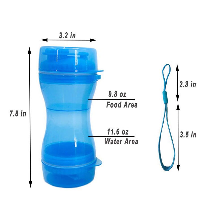 Portable Dog Water Bottle Food Container 3 in 1 Travel Pet Bowl For Puppy Cat Outdoor Drinking Bowl Water Food Dispenser Feeder