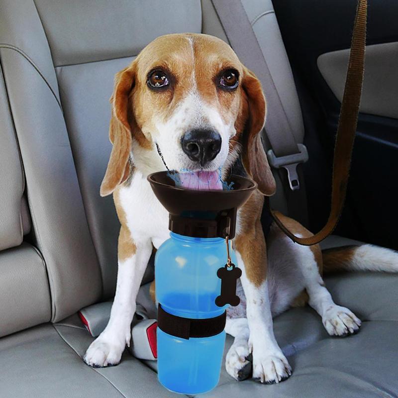 500ml Dog Water Bottle Pet Puppy Cat Sport Portable Travel Outdoor Dogs Water Bowl Drinker Drinking Water Mug Cup Dispenser