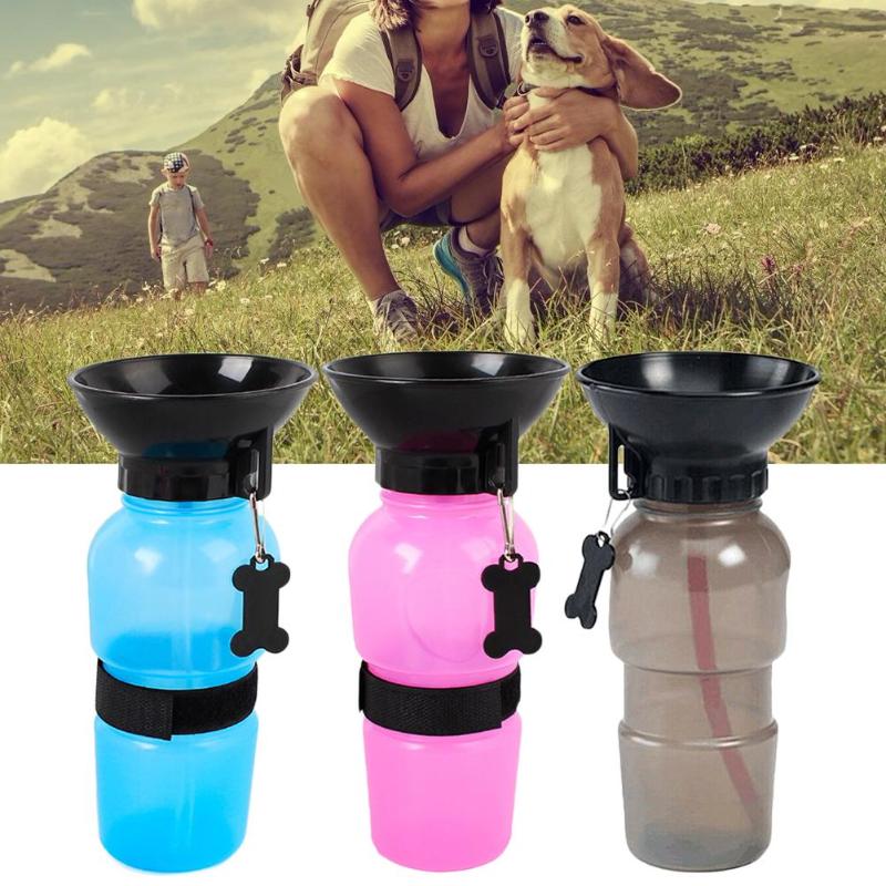 500ml Dog Water Bottle Pet Puppy Cat Sport Portable Travel Outdoor Dogs Water Bowl Drinker Drinking Water Mug Cup Dispenser