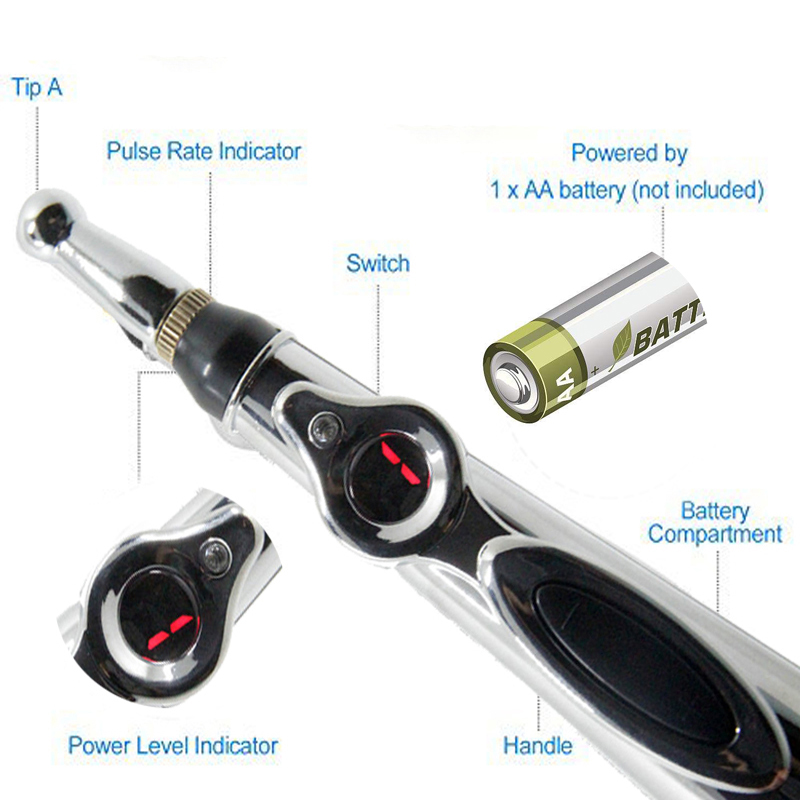 2019 Electronic Acupuncture Pen Electric Meridians Laser Therapy Heal Massage Pen Meridian Energy Pen Relief Pain Tools