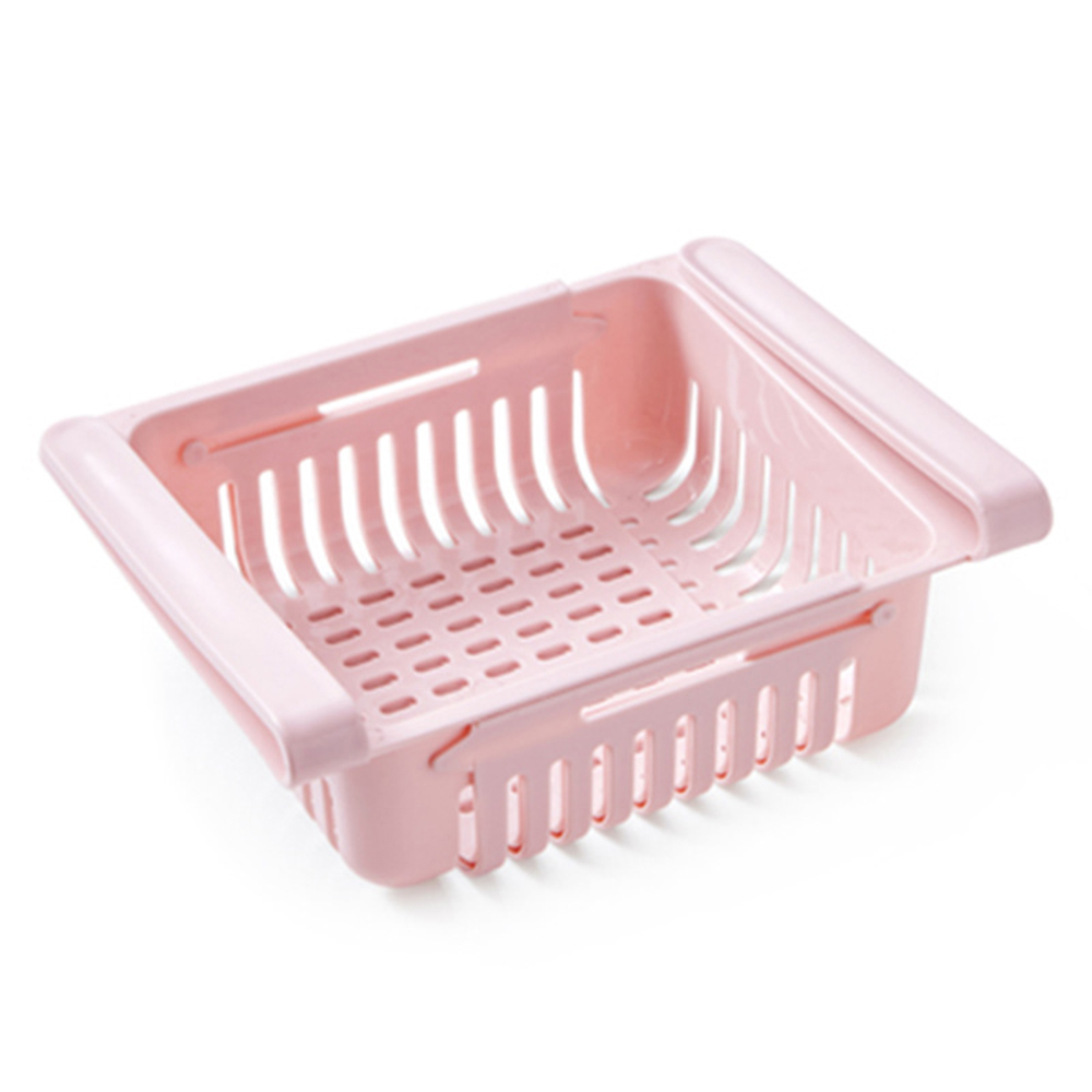 Adjustable Stretchable Refrigerator Organizer Drawer Basket Refrigerator Pull-out Drawers Fresh Spacer Layer Storage Rack