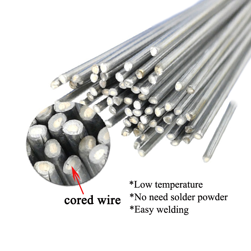 Low Temperature Easy Melt Aluminum Welding Rods Weld Bars Cored Wire 2mm Rod Solder for Soldering Aluminum No Need Solder Powder