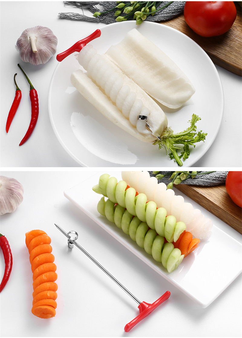 Vegetables Spiral Knife Potato Carrot Cucumber Salad Chopper Easy Spiral Screw Slicer Cutter Spiralizer Kitchen Tools