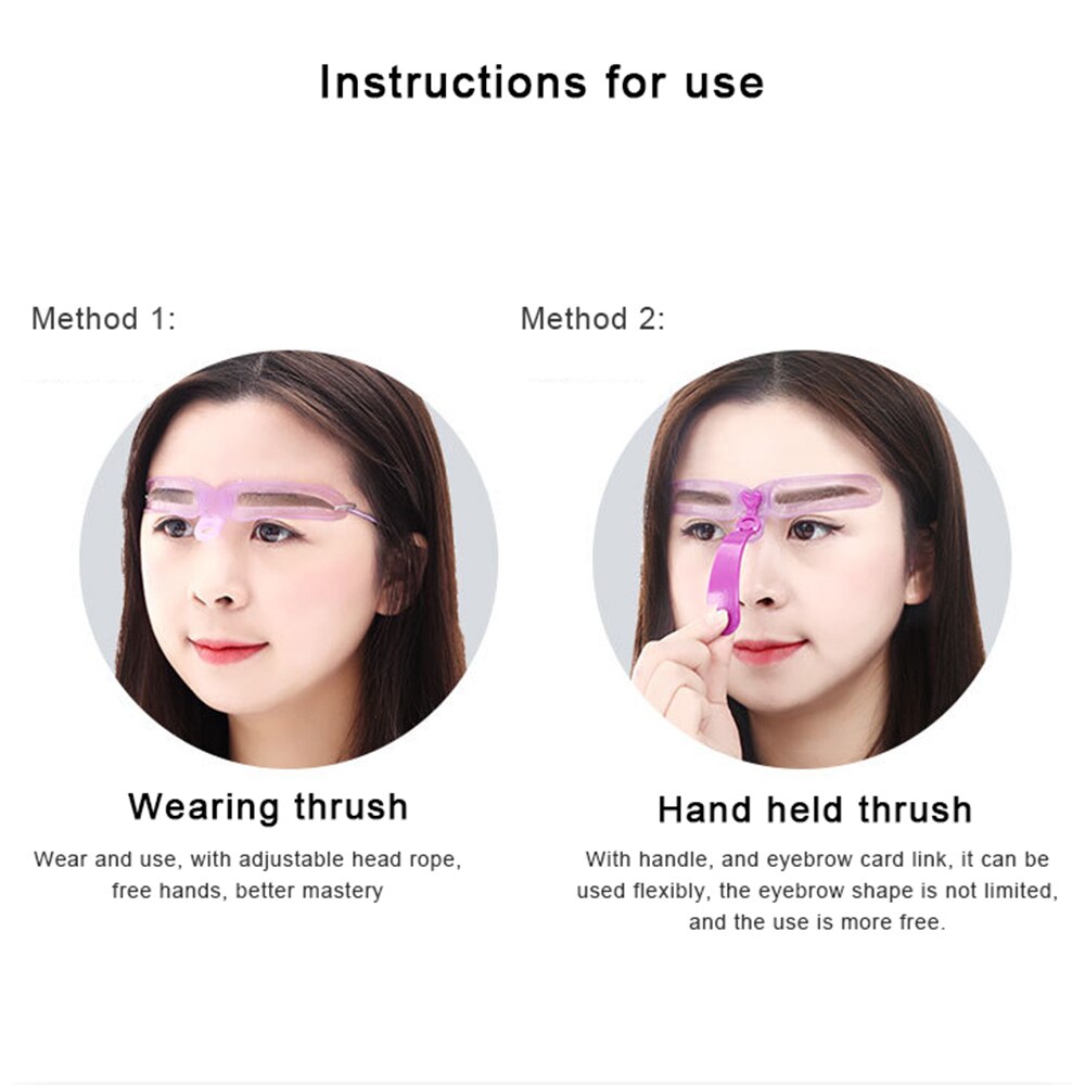 Reusable 8 in1 Eyebrow Shaping Template Helper Eyebrow Stencils Kit Grooming Card Eyebrow Defining Makeup Tools
