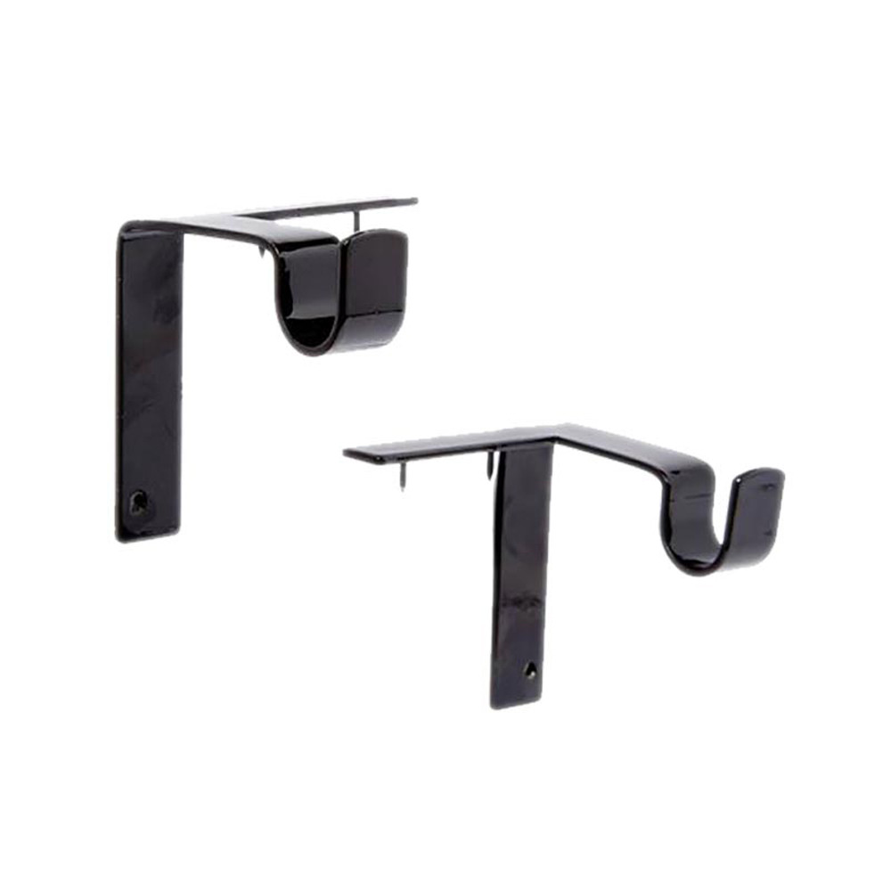 New 2 X Bracket Kwik Hang Curtain Rod Holders Tap Right Into Window Frame Rod High Quality FB