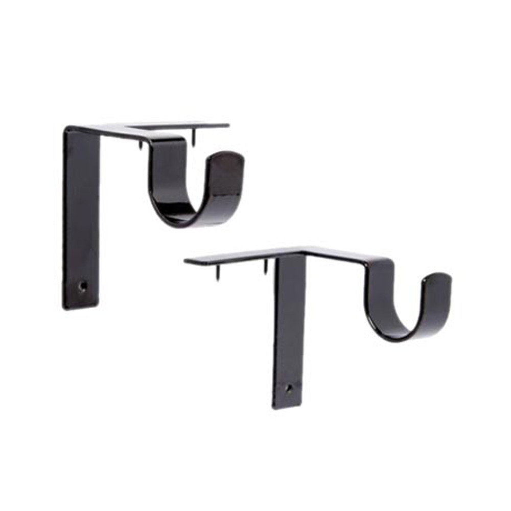 New 2 X Bracket Kwik Hang Curtain Rod Holders Tap Right Into Window Frame Rod High Quality FB