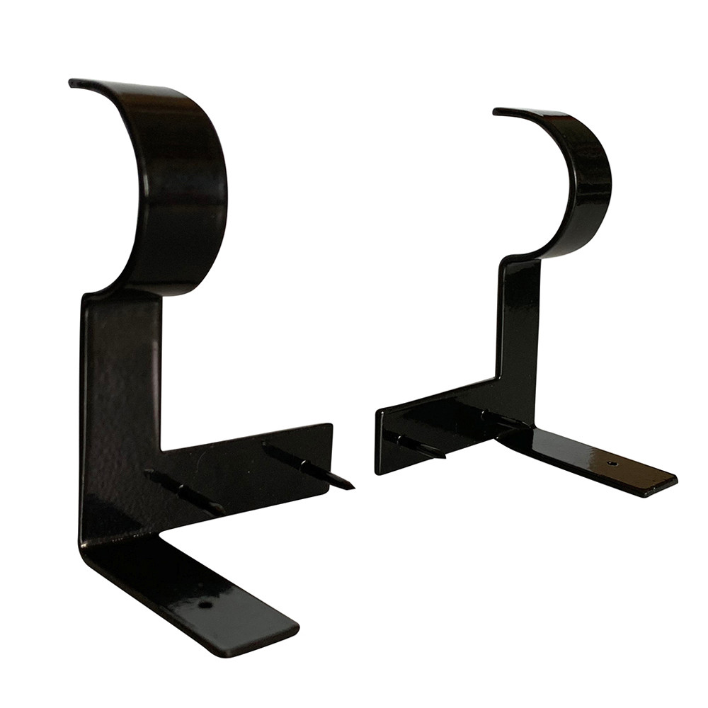 New 2 X Bracket Kwik Hang Curtain Rod Holders Tap Right Into Window Frame Rod High Quality FB