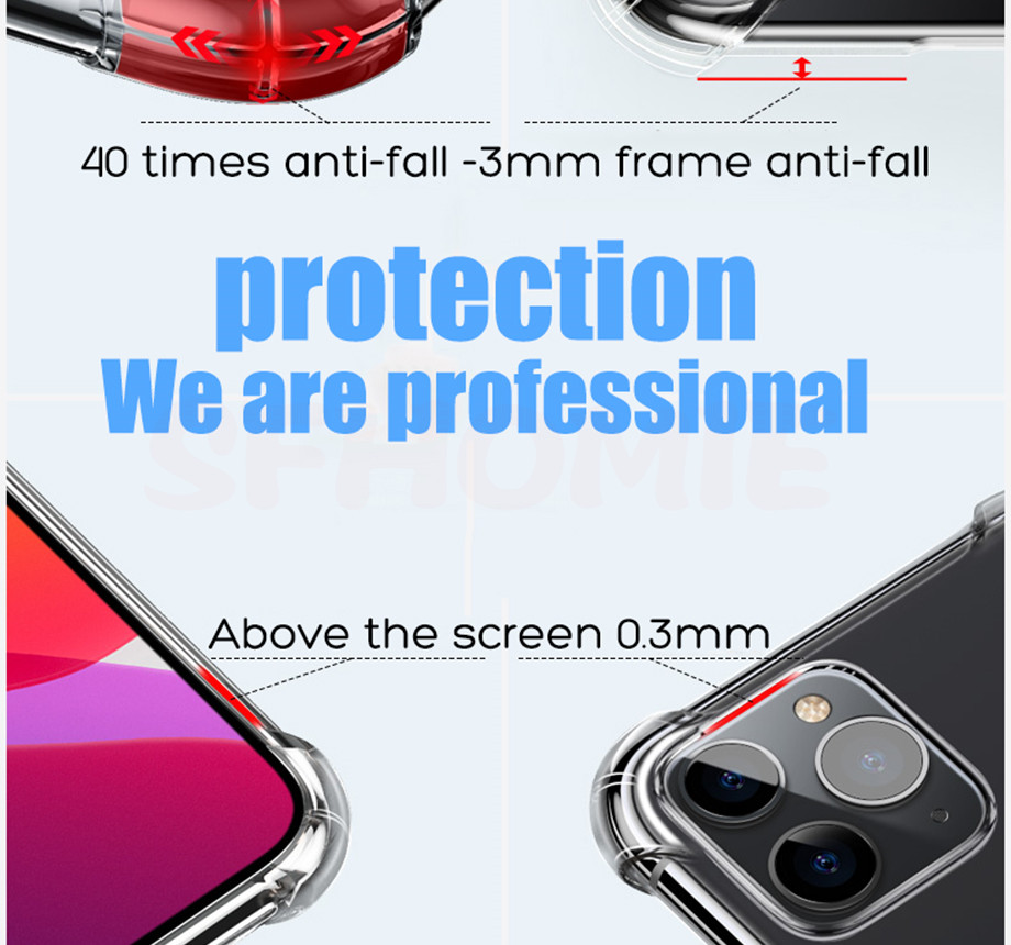 Luxury Shockproof Silicone Phone Case For iPhone 11 Pro X XR XS MAX 6 6s 7 8 Plus Case Covers Transparent Protection Back Cover