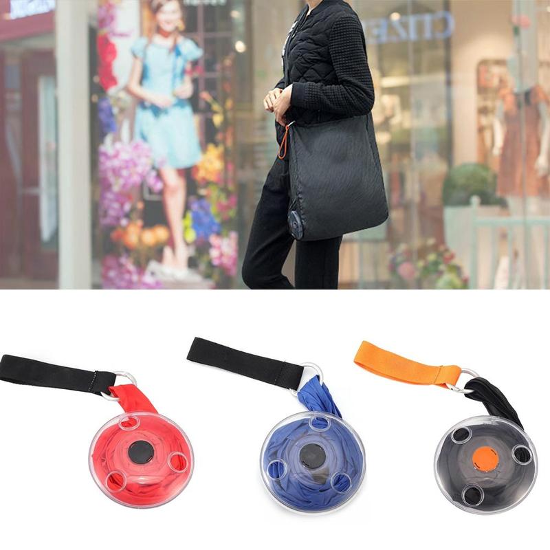 New Portable Telescopic Storage Bag Small Disc Shopping Bag Foldable Multi-function Eco Reusable Shoulder Large Capacity Bag