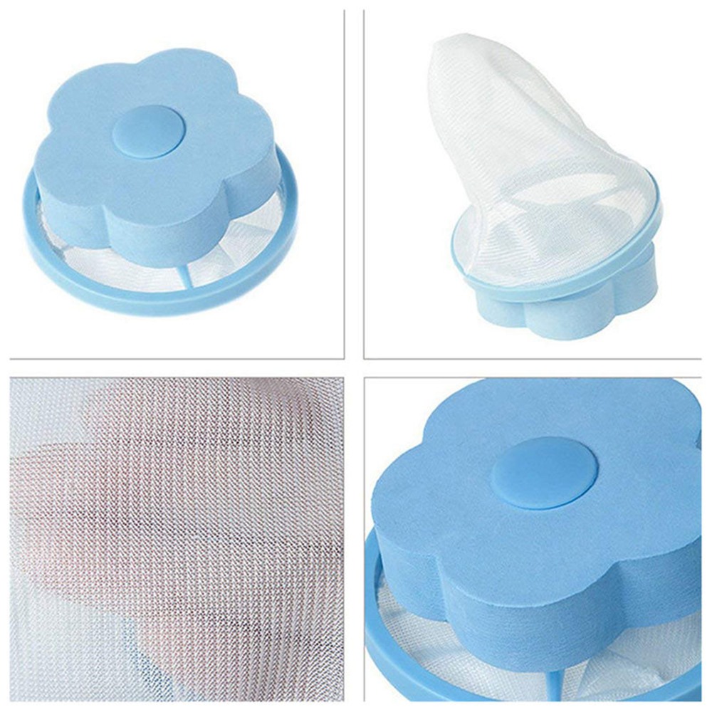 6pcs/4pcs Household Reusable Floating Pet Fur Lint Hair Catcher Laundry Hair Catcher Remover Mesh Bag Washing Machine Lint Trap