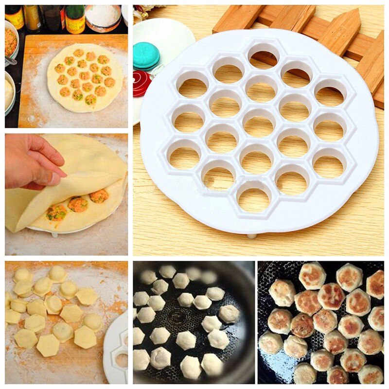 2019 New Creative Kitchen Pastry Tools 21x 2cm Dumpling Mold DIY Ravioli Dumpling Maker Kitchen Dough Press Machine 19 Holes