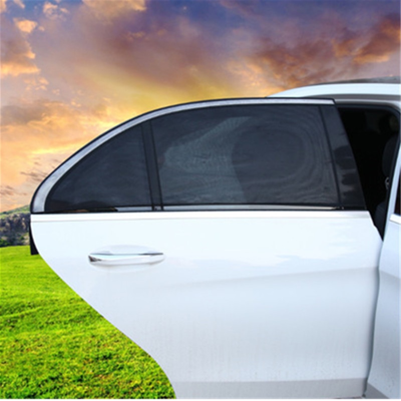 2Pc Car Sunshade Curtain Auto Window Cover UV Protection Sun Shade Visor Shield Window Protector Film Car Accessories Universal