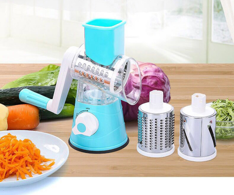 Manual Vegetable Cutter Slicer Kitchen Accessories Multifunctional Round Mandoline Slicer Potato Cheese Chopper Grater Gadgets