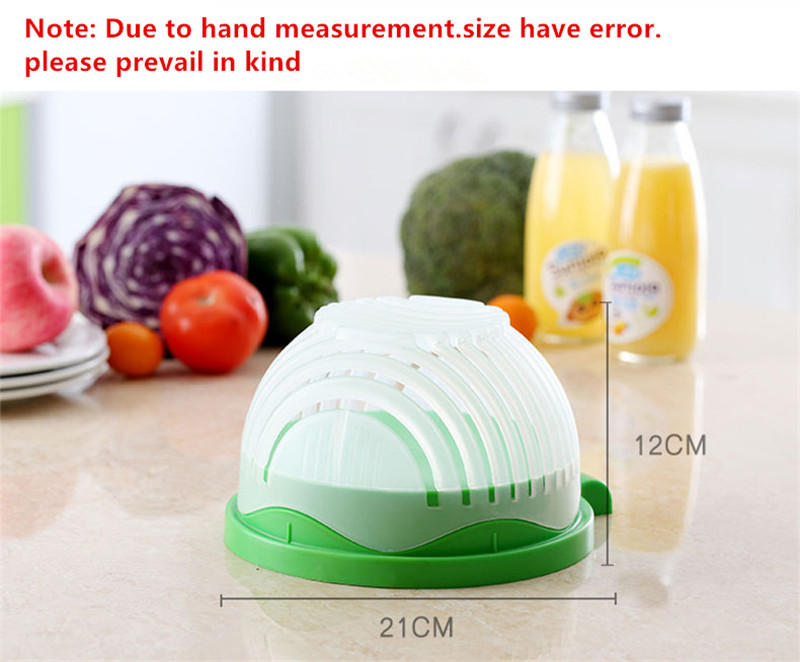 Creative Salad Cutting Bowl 60Second Salad Cutter Bowl Kitchen Gadget Fruit Vegetable Chopper Slicers Cutter Salad Maker