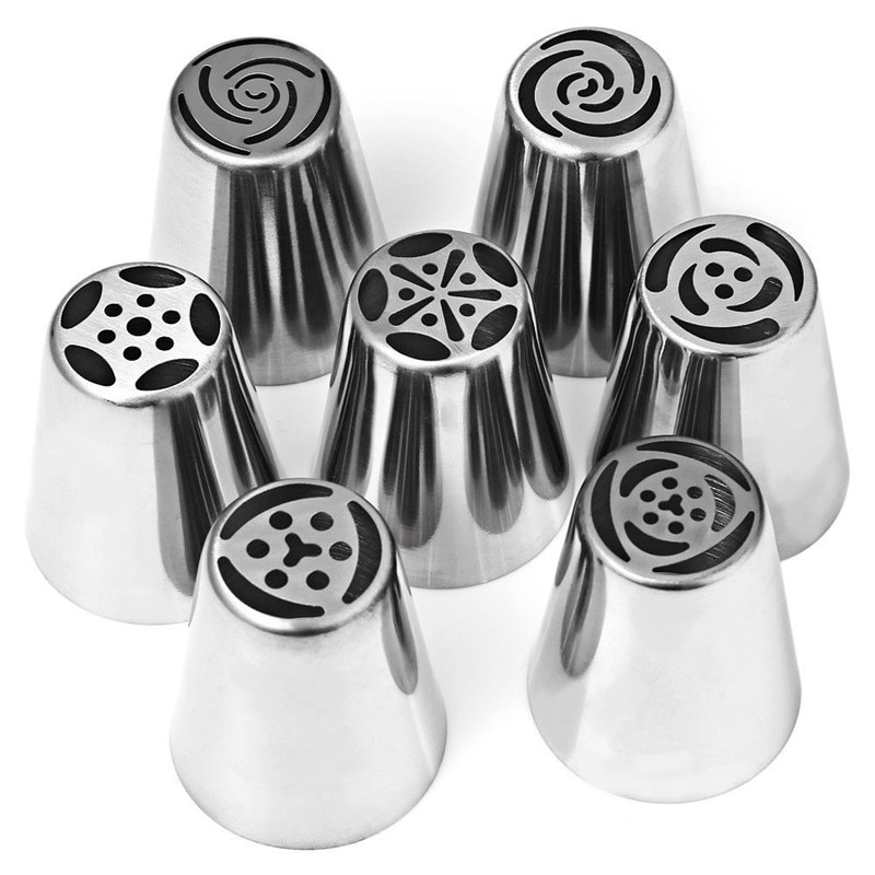 14pc/Set Russian Tulip Icing Piping Nozzles Stainless Steel Flower Cream Pastry Tips Nozzles Bag Cupcake Cake Decorating Tools