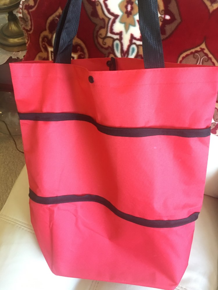 Foldable Shopping Tote Bag With Wheels - Funiyou