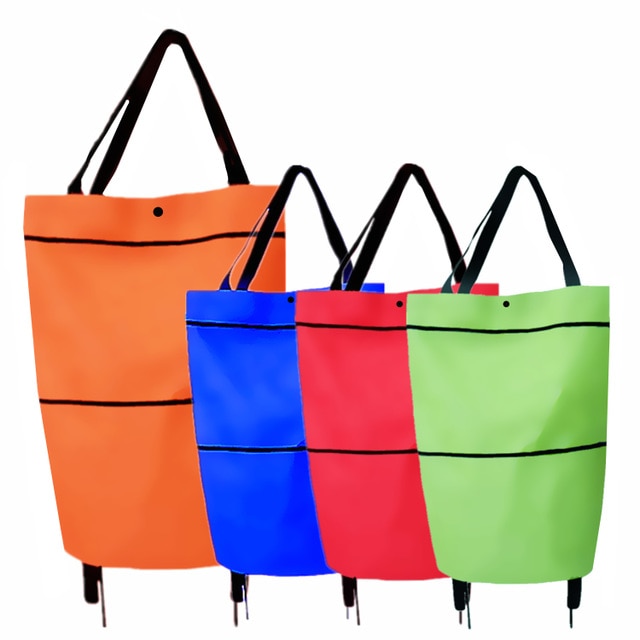 Foldable Shopping Tote Bag With Wheels - Funiyou