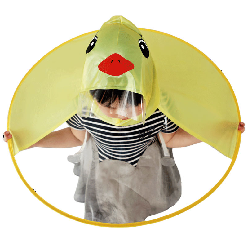 PPXX Yellow Duck Cartoon Children Raincoat Jacket Waterproof Outfit Rain Cover Baby Kids Poncho Cloak