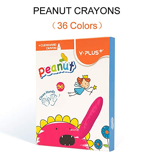 Washable Palm Grip Peanut Crayons for Toddlers Babies Funiyou