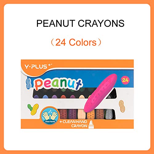 Washable Palm Grip Peanut Crayons for Toddlers Babies Funiyou