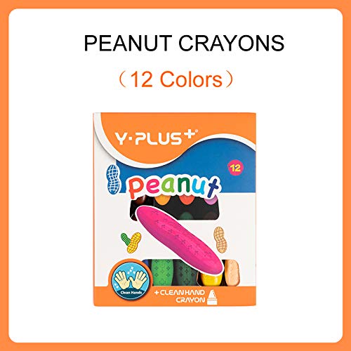 Washable Palm Grip Peanut Crayons for Toddlers Babies Funiyou