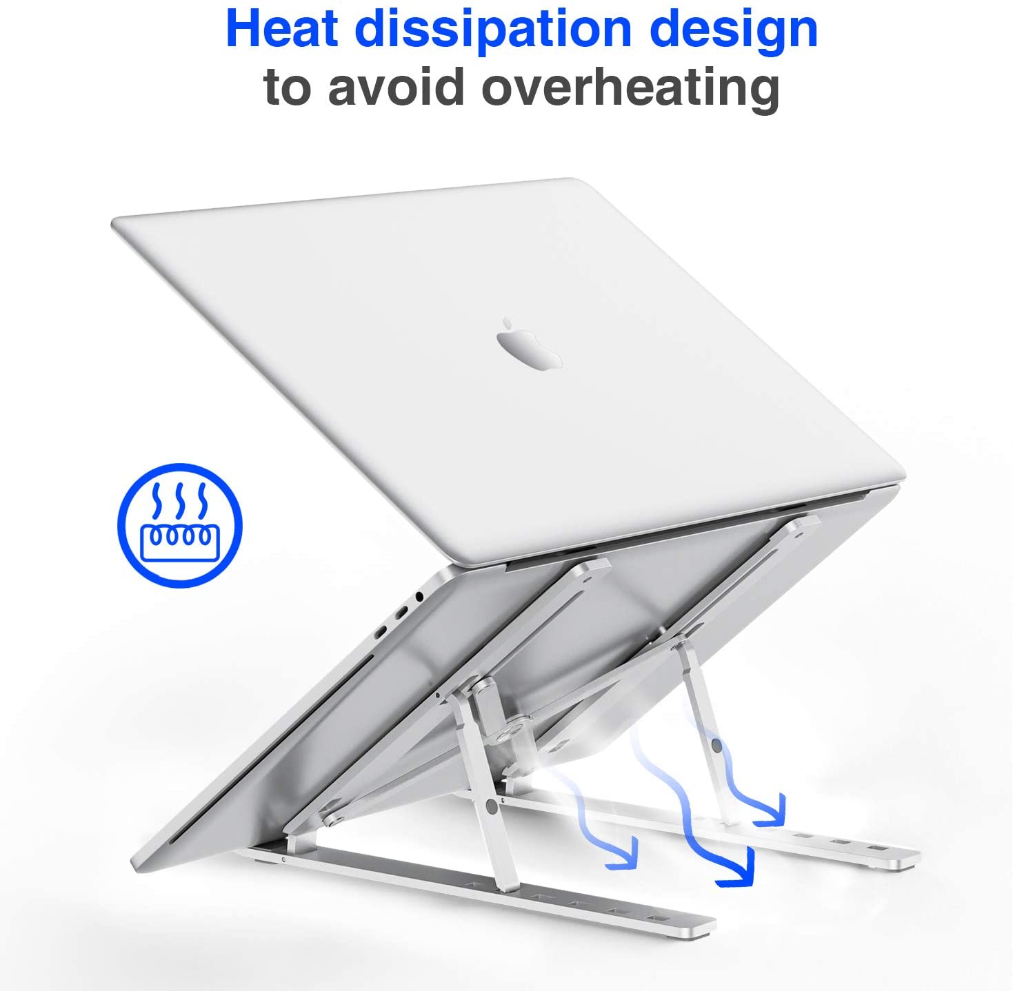 Portable Foldable Laptop Stand Ergonomic Adjustable Aluminum Laptop Holder For MacBook Air Pro 10-15.6” Notebook Computer Stand