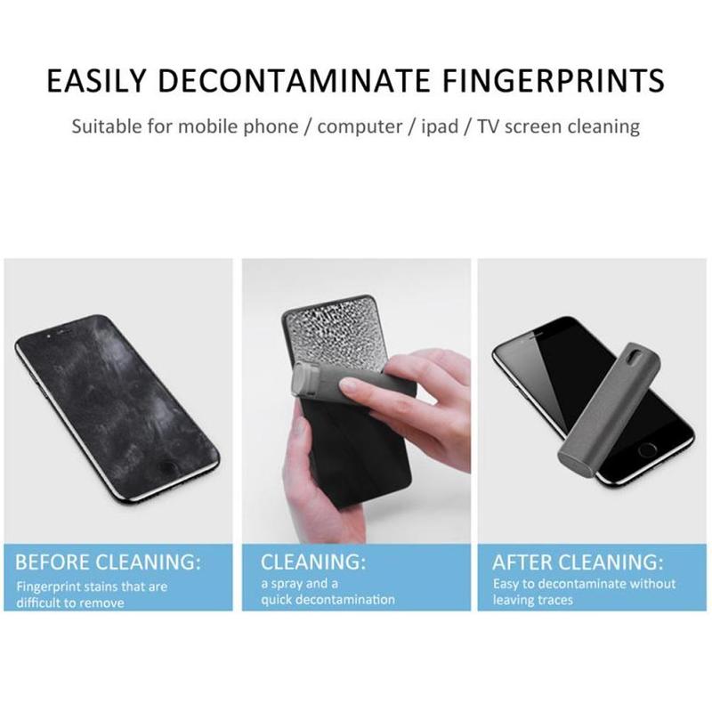 50ml Mobile Phone PC Screen Cleaner Microfiber Cloth Set Cleaner Spray Portable Magic Glasses PC Computer Screen Cleaner Tools