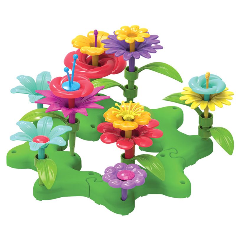 Children Kids Flower Garden Building Toys Build Bouquet Floral Arrangement Playset Toddlers Boy Girls Gardening Educational Gift