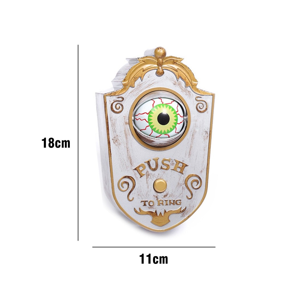 Halloween One eyed Doorbell Decoration Ghost's Day Glowing Hanging Piece Whole Door Hanging Plastic Doorbell Eyeball bell decor