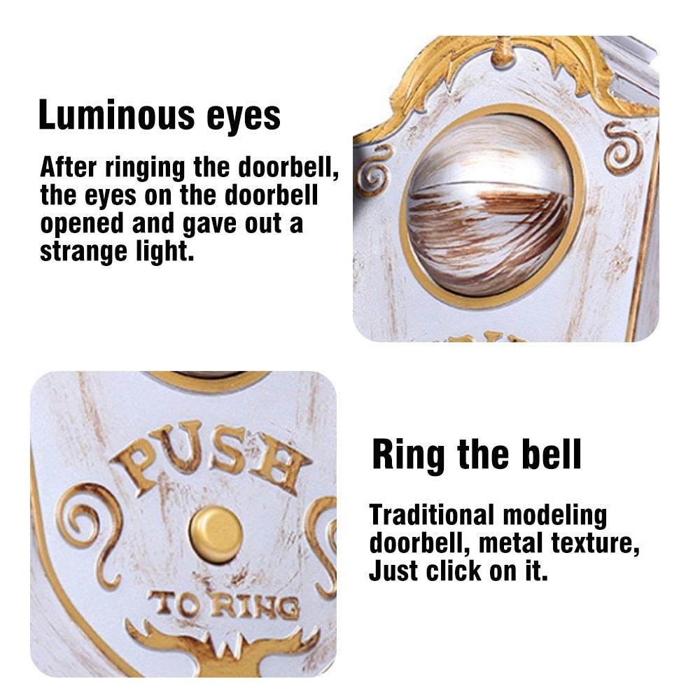 Halloween One eyed Doorbell Decoration Ghost's Day Glowing Hanging Piece Whole Door Hanging Plastic Doorbell Eyeball bell decor
