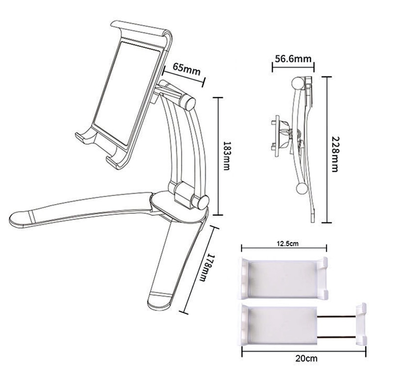 Rotating Portable Monitor Wall Desk Metal Stand Fit For Below 15.6inch monitor Tablet Mobile Phone Holders