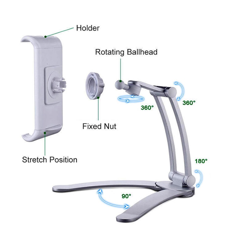 Rotating Portable Monitor Wall Desk Metal Stand Fit For Below 15.6inch monitor Tablet Mobile Phone Holders