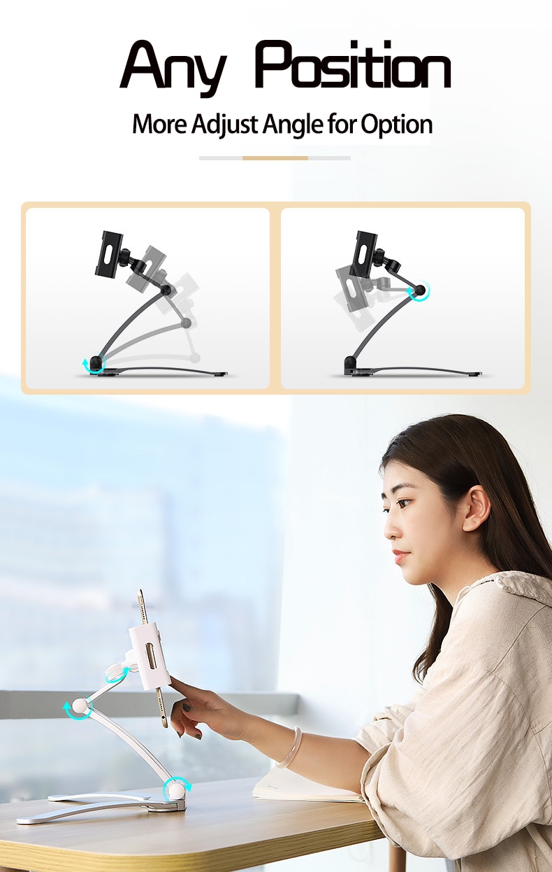 Rotating Portable Monitor Wall Desk Metal Stand Fit For Below 15.6inch monitor Tablet Mobile Phone Holders