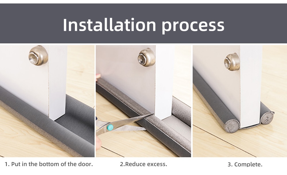 Flexible door bottom sealing strip sound proof noise reduction under door draft stopper dust proof window weather strip