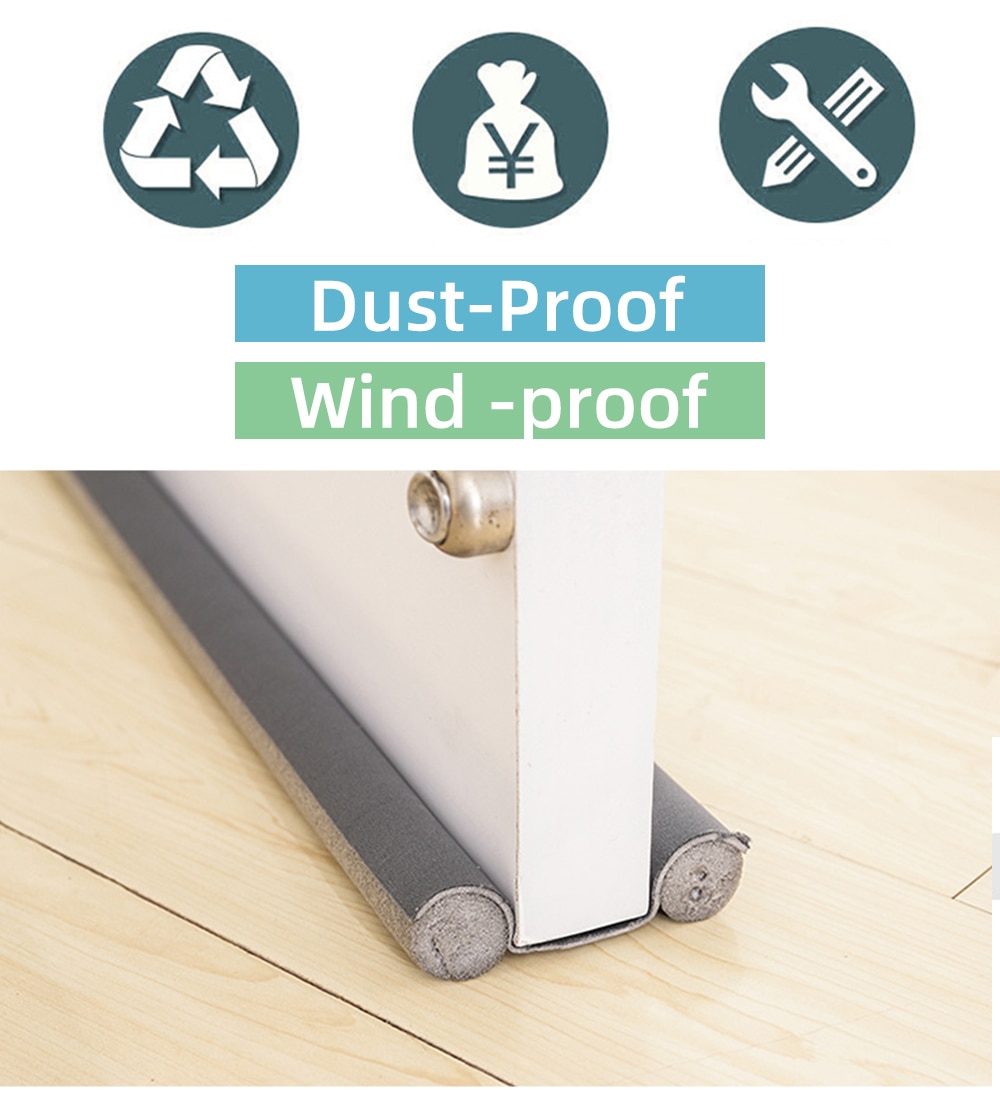 Flexible door bottom sealing strip sound proof noise reduction under door draft stopper dust proof window weather strip